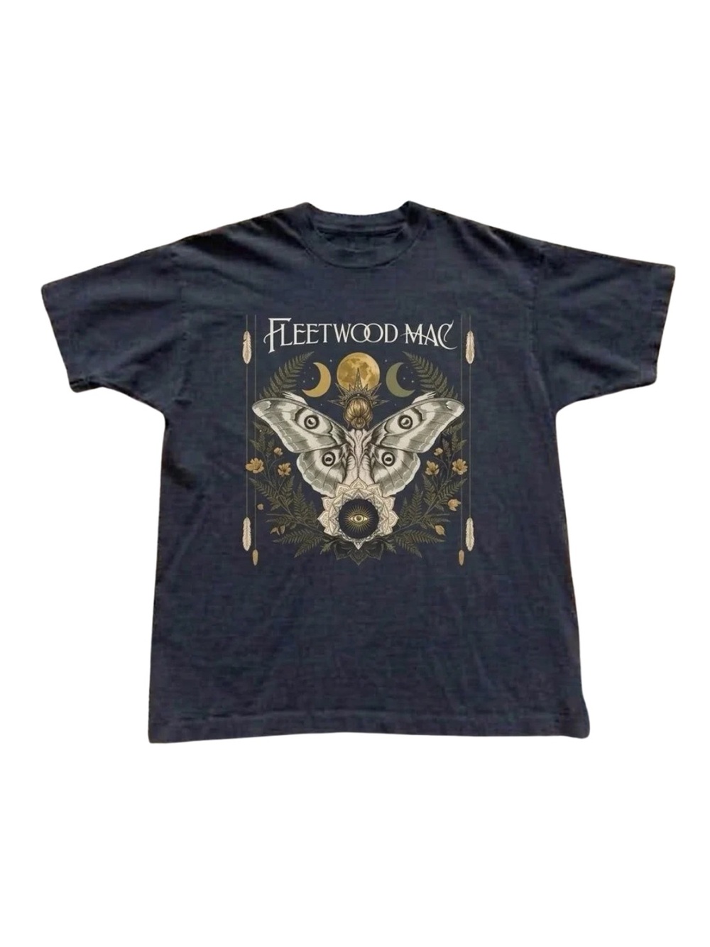 Gildan Black Graphic Tee - Moth & Moon Design